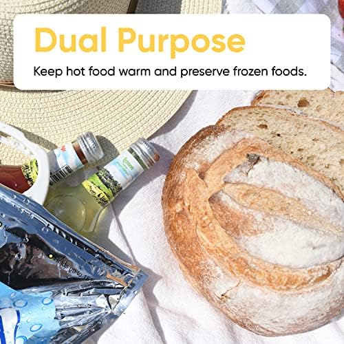 Superio Hot and Cold Busident Bud מבודד אחסון מזון לפריטים קפואים ופריטים חמים כולל תיקי ארוחת צהריים ושקיות