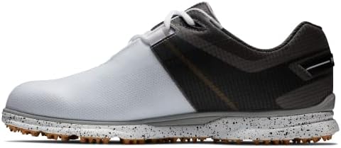 נעלי גולף ספורט לגברים, לבן/שחור/זהב, 10.5