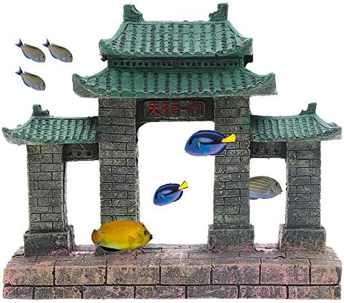 קישוטי אקווריום של סיים שרף מקדש עתיק חורבות קישוט קישוט מיכל דגים