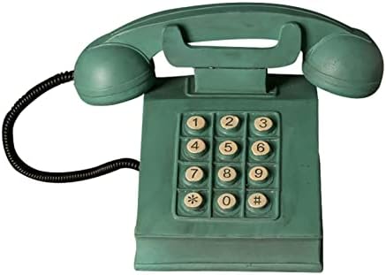 טלפון קווי כפתור כפתור ירוק טלפון קלאסי קלאסי קווי קווי טלפון קישוטי שרף חלון אבזרי קישוט משרדים ביתי