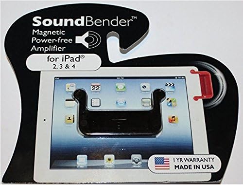 SoundBender 2.0 משפר צליל מגנטי קל -כושר עבור iPad 2 & iPad 3 & iPad 4 - שחור