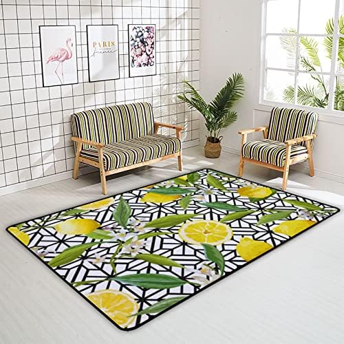 זוחל שטיח מקורה משחק מחצלת פירות לימון לסלון חדר שינה חינוכי חינוך משתלת שטיחים שטיחים 72x48 אינץ '