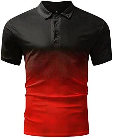 חולצות פולו לגברים חולצות מקרית ספורט שיפוע דש קצר שרוול כפתור עד חולצות גולף חולצות טיז חולצות