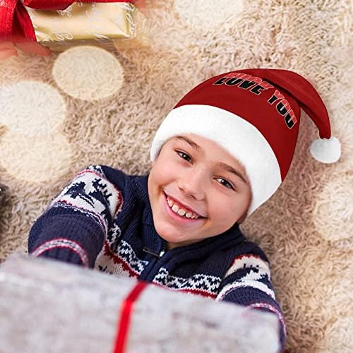 לעזאזל אתה אוהב אותך חג המולד כובע רך קטיפה סנטה כובע מצחיק כפה עבור חג המולד לשנה חדשה חגיגי מפלגה