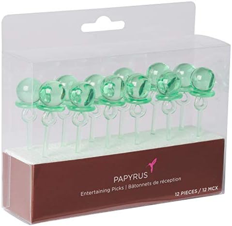 Papyrus Topper Pacifier Pacifier Picks, 12 ספירות, רב צבעוניות