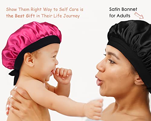 2 מחשב מצנפת פעוטות פעוטות משי לילדים כובע שינה מתולתל שיער טבעי משי משי שיער לבנות בנות תינוקות תינוקות