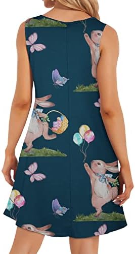 קיץ נשים פרחוני חולצת טי שמלה מזדמן שרוולים עגול צוואר חוף טנק שמלה קיצית רופף הוואי נדנדה מסיבת מיני