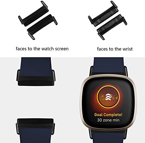 מחברי Omecky תואמים ל- Fitbit Sense Versa 3 Smartwatch Band מתאם