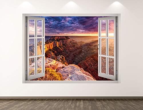 Mountain Mountain Grand Canyon Canyon מדבקות אמנות תפאורה 3d חלון נוף מדבקת קיר חדר ילדים מתנה בהתאמה