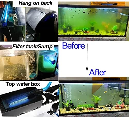 אקווריום נקי אור, 3 ואט מיני עם טיימר צוללת ירוק נקי אור, דגי טנק מים נקי ירוק אצות ברור עמיד למים