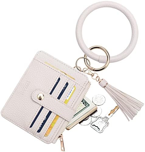 קולנס צמיד צמיד מחזיק מפתחות כיס כרטיס אשראי מחזיק ארנק ציצית מחזיק מפתחות צמיד מפתח טבעת עבור נשים