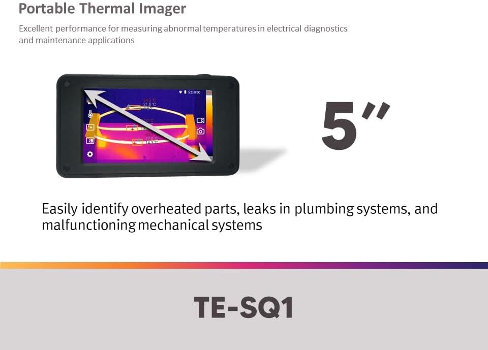 מומחה תרמי TE-SQ1, מצלמת הדמיה תרמית I3System, רזולוציית IR 384x288, מסך מגע 5 אינץ ', שתוכנן ומיוצר בקוריאה
