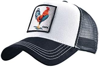 רקום בעלי החיים תרנגול בייסבול כובע היפ הופ רשת כובע מצחיה נהג משאית כובע
