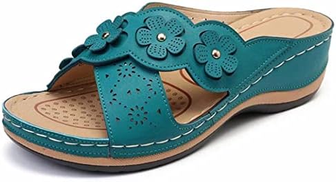 נעלי לנשים אופנה אופנה סנדלי קישוט פרחים מזדמנים נעלי נעליים חיצוניות נעליות פרימיום