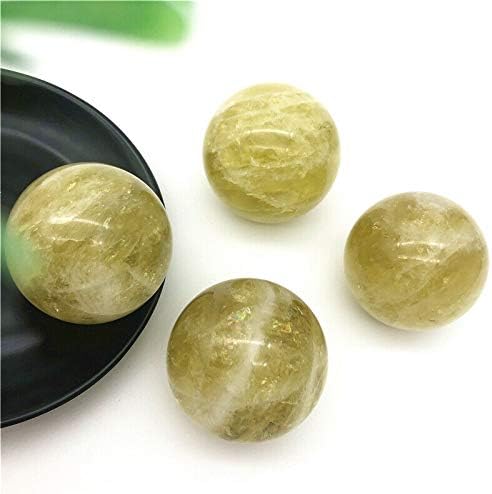 Binnanfang AC216 1PC טבעי ציטרין צהוב קוורץ כדור קריסטל כדור כדור אבני ריפוי מלוטש דקור אבנים טבעיות