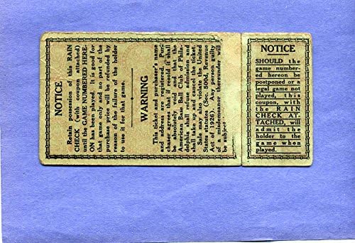 1929 סדרת העולם בייסבול כרטיס מלא של פילדלפיה