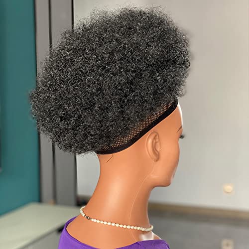 גדול האפרו פאף שרוך קוקו הרחבות עבור שחור נשים 4 ב 4 ג האפרו קינקי מתולתל שיער לחמניית קוקו פאות