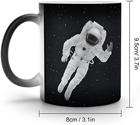 חלל אסטרונאוט חום שינוי ספל קסם קפה כוס קרמיקה תה כוס אישית מתנה עבור משרד בית נשים גברים 11 עוז