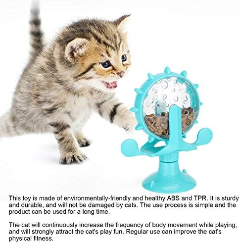 Eulbevoli לצעצוע דליפת דליפת מזון של טחנת רוח, צעצוע רב -פונקציונאלי לחתול צעצוע מזין דליפת חיות