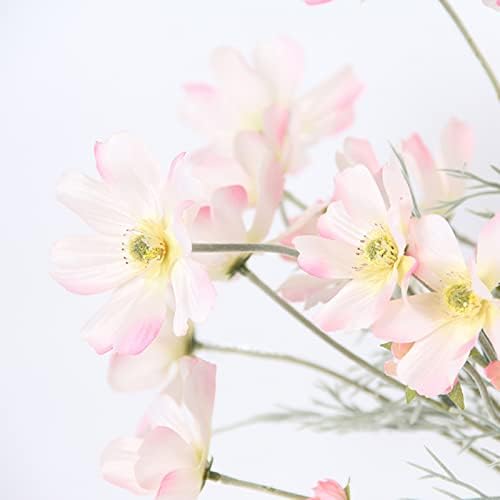 2 יח 'פרחים מלאכותיים צמחים Calliopsis סידורי פרחים משי קישוטי זרעי חתונה קישודים מרכזי שולחן