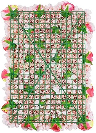 משי ורדים / בקעצור פרח קיר רקע פנל-16& 34; איקס 24& 34; / דו צבע ורוד / אפרסק / 1 מחשב