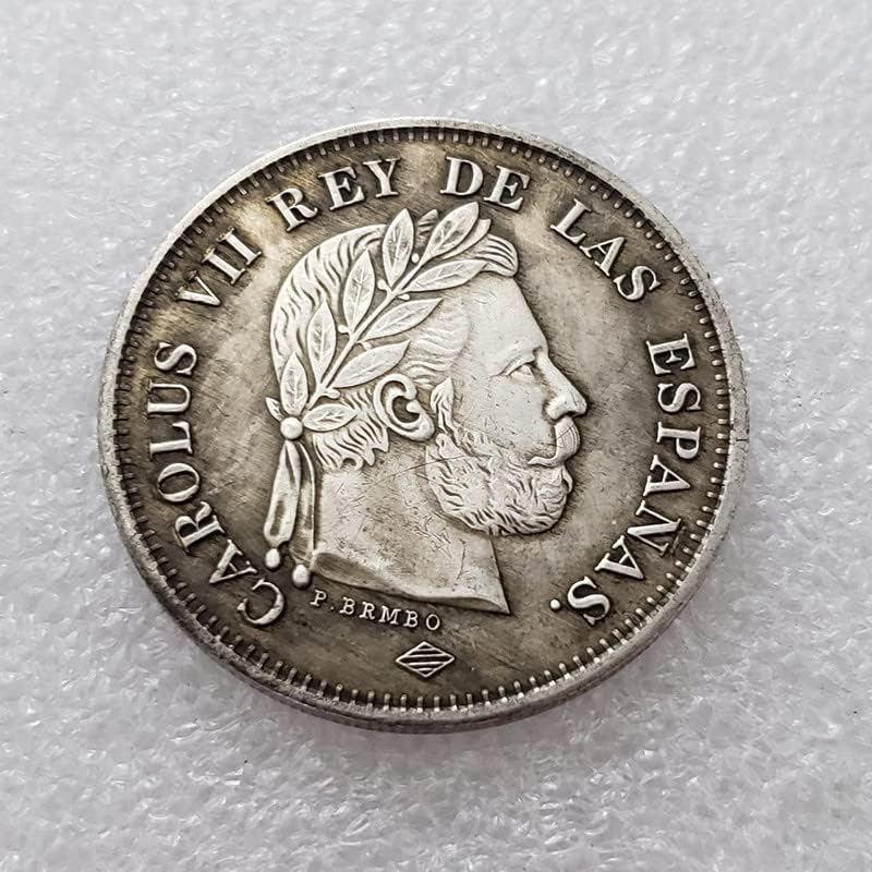 מלאכות עתיקות 1874 דולר כסף ספרדי 936