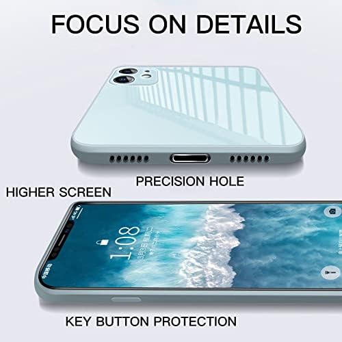 מארז טלפון זכוכית מרובע מזג לאייפון 13 11 12 Pro Max Mini XS XR X 7 8 Plus SE 2020 כיסוי גב קשיח