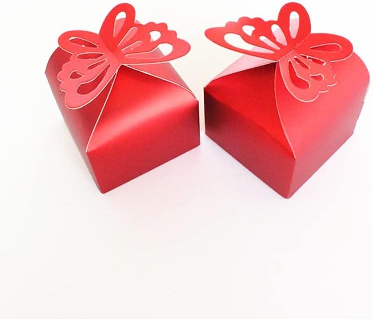 N/A 50 יחידות נייר בצורת פרפרים לטובת מתנות קופסאות ממתקים מתקפלות DIY ציוד למסיבת יום הולדת לחתונה