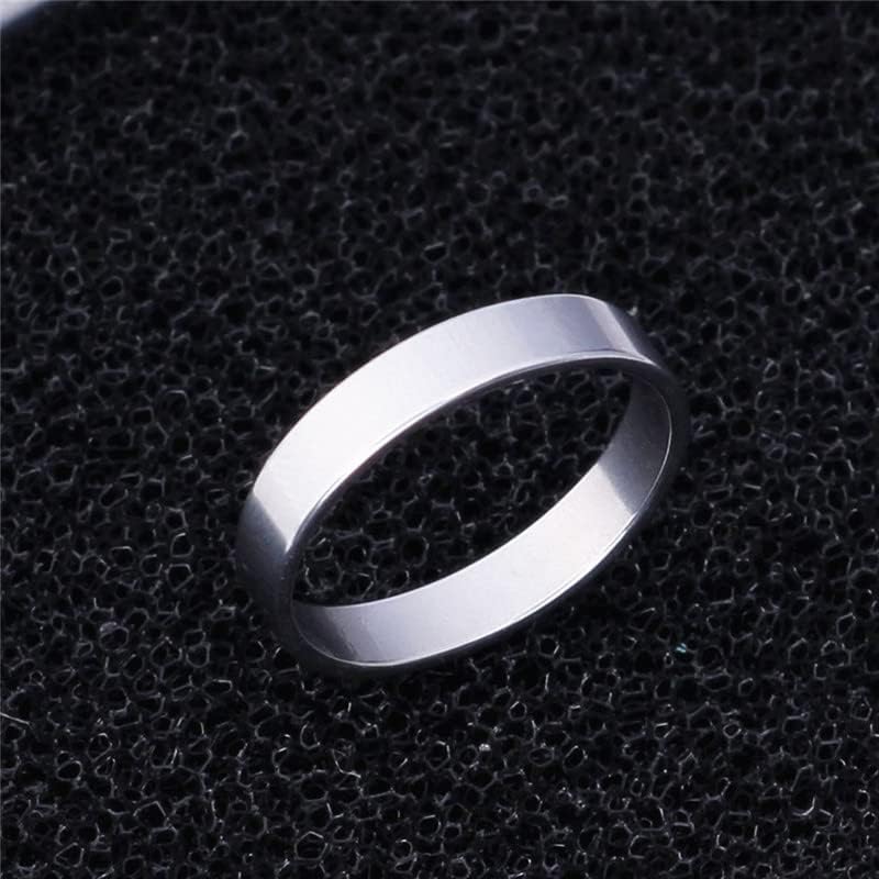 טבעות קולסו 316 ליטר 4 מ מ טבעת רצועה זעירה לגברים ואישה אופנה טבעת זנב כסף-80262