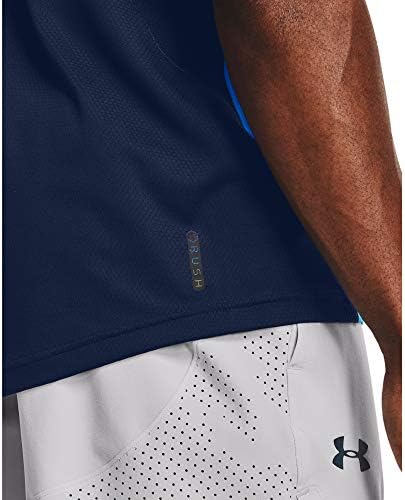 מתחת לשריון של גברים חום חום 2.0 חולצת טריקו של שרוול קצר, מעגל כחול /שחור, xx-large