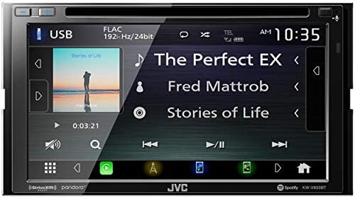JVC KW-V850BT Apple Carplay Android Auto, CD/DVD, 6.8 מסך מגע LCD, AM/FM, Bluetooth, נגן MP3,