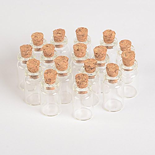 טאי דיאן 100 יחידות 1 מל בקבוקי זכוכית מיני עם שקיפות פקק צנצנות בקבוקונים ברורים מתנה DIY בקבוקים
