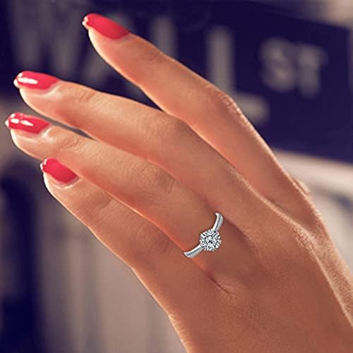 טבעות אירוסין לנשים תכשיטים טבעת נשית טבעת נשים מתנה זירקוניה עם טבעות מבריקות טבעות בר