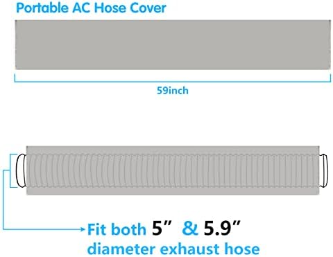 זינק אוויר ג'ייד נייד מזגן עטיפת כיסוי צינור, שרוול כיסוי צינור AC מבודד, צינור פליטה AC נייד אוניברסלי