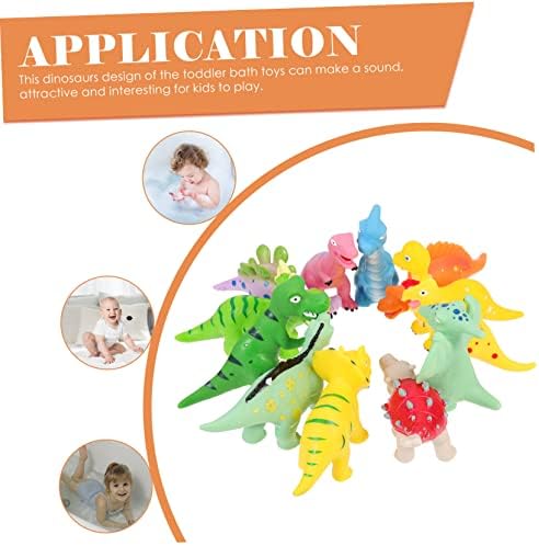 TOFFICU 12 יחידות דינוזאור צעצוע צעצוע תינוקות צעצועים לילדים אמבטיה ילדים צעצועים חינוכיים אמבטיה