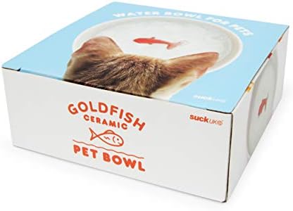 למצוץ בריטניה / קערת חתול קרמיקה / קערות חתול למים עם 3ד דגים / חתול האכלה & מגבר; אספקת השקיה / קערת