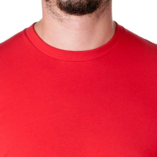 גברים ברמה הבאה פרימיום מצויד חולצת טריקו עם שרוול קצר-גדול-אדום