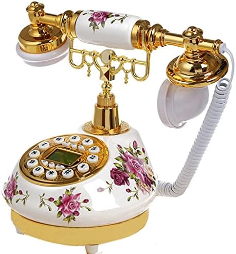 Geltdn טלפון קווי עתיק עם זיהוי שיחה תאריך שעון התאמה טבעת ללא סוללה טלפון קלאסי למשרד הביתי