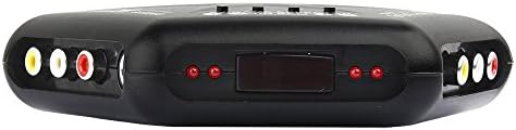 מופעל 4 WAY 3 RCA Splitter Box 1 ב -4 Out Out Video Video Doludator Dollicator עם מתאם חשמל לתיבת