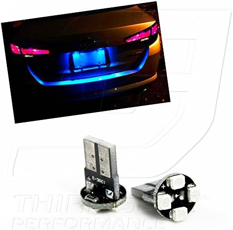 TGP T10 כחול 4 LED SMD לוחית רישוי נורות נורות נורות 1994-1997 תואם לפורד Aspire