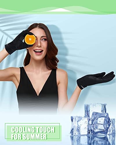 Bonuci 6 זוגות נשים UV הגנת שמש כפפות אצבע מלאה ללא החלקה כפפות מסך מגע כפפות קיץ נושמות כפפות