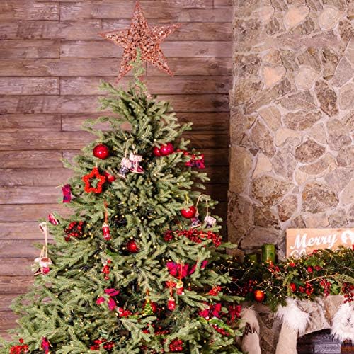 עץ חג המולד עץ חג המולד נצנצים טופר עץ כוכב 3D טופר עץ כוכב חלול לקישוט עץ חג המולד עיצוב מסיבת הוליאי