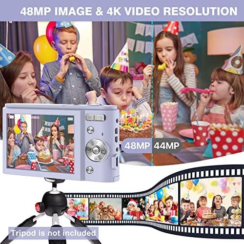 מצלמה דיגיטלית, מצלמת ילדים 4 קראט 48 מגה פיקסל עם כרטיס זום פי 16 32 ג ' יגה-בייט, מצלמת כיס מיני קומפקטית