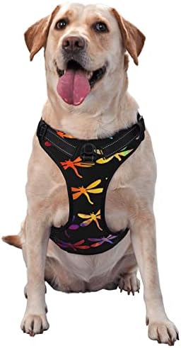 רתמת כלבים שפירית אמנות צבעונית מחמד חיית מחמד מתכווננת רתמות אוגדות חיצוניות X-LAGE