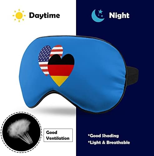 גרמניה דגל לב אמריקאי עין שינה מסיכת עיניים צל עם רצועה מתכווננת כיסוי עיניים לנסיעת מטוס