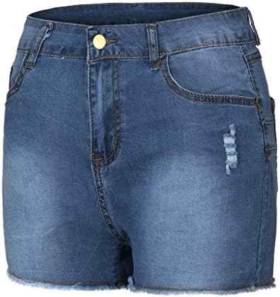 MGBD נשים ג'ינס קיץ מודפס מכנסיים קצרים ברמודה קצרים דקים מכנסיים קצרים כושר ג'ינס טרנדי מכנסיים סקסים