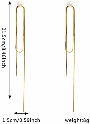 סופר ארוך שרשרת ציצית זרוק עגילי נשים זהב כסף צבע סגסוגת נקבה להתנדנד עגיל תכשיטים