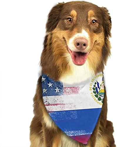 כלב בנדנות ארהב אל סלבדור דגל לחיות מחמד בנדנה צעיף משולש ליקוק מטפחת אביזרי לכלבים חתולים