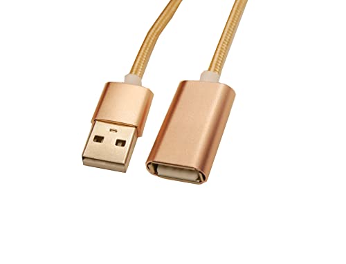 כבל סיומת USB של Levu, הקלד זכר לניילון נקבה קלוע USB 2.0 כבל הרחבה כבל העברת נתונים עם מחבר מצופה