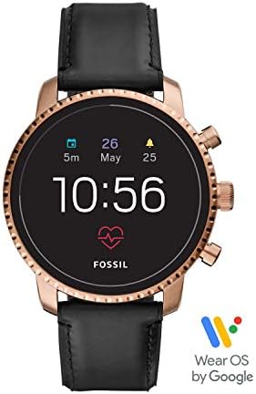 Fossil's Men's Gen 4 Explorist HR נירוסטה מסך מגע מסך מגע עם דופק, GPS, NFC וסמארטפון התראות